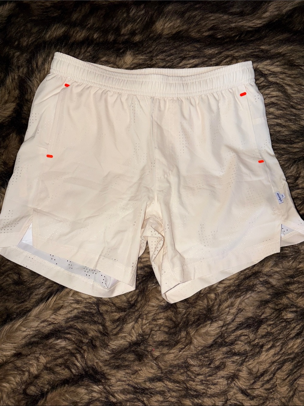 Maamgic EcoCalm Lined Gym Shorts Cream With White Liner Size Medium